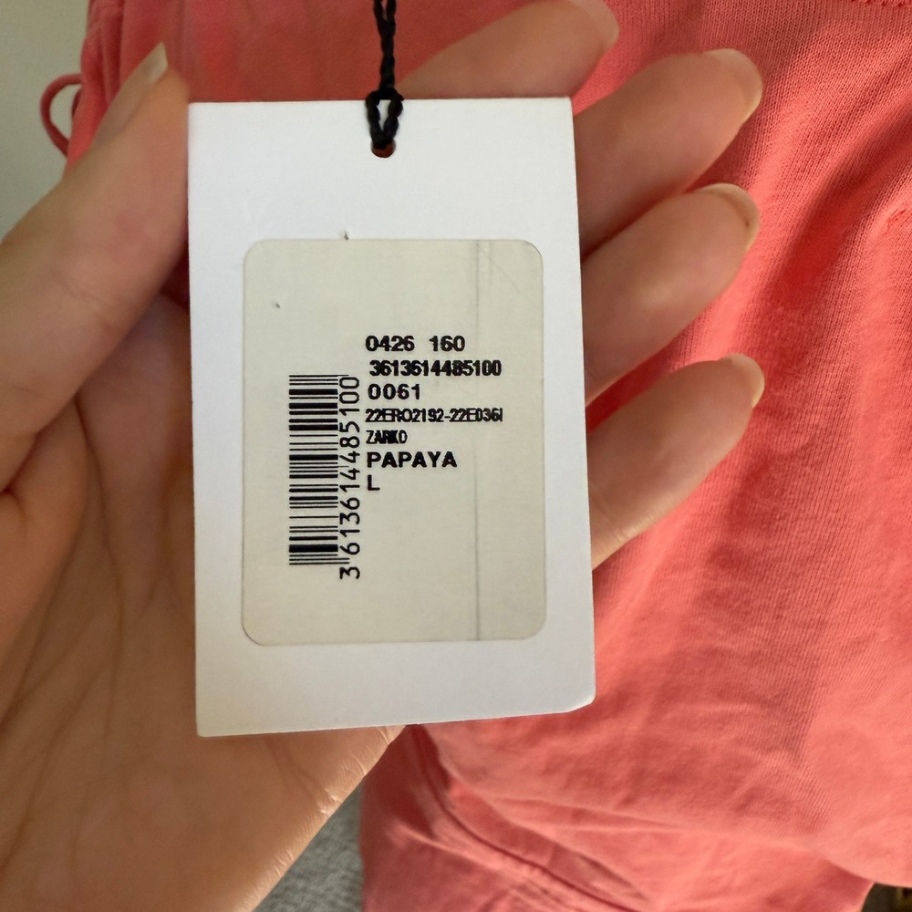 Isabel Marant Étoile Coral Tie Sleeve Mini Dress‎ Cotton Zarko Papaya Large - Picture 8 of 12